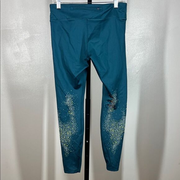 Nike Teal Leggings with Yellow Dots - Picture 2 of 6